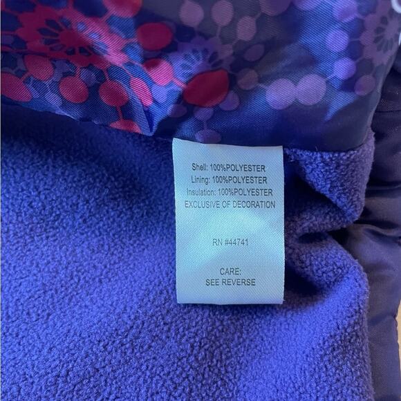 Slalom Purple and Pink Girls Hooded Ski Jacket Size XL 14/16 - Picture 9 of 10